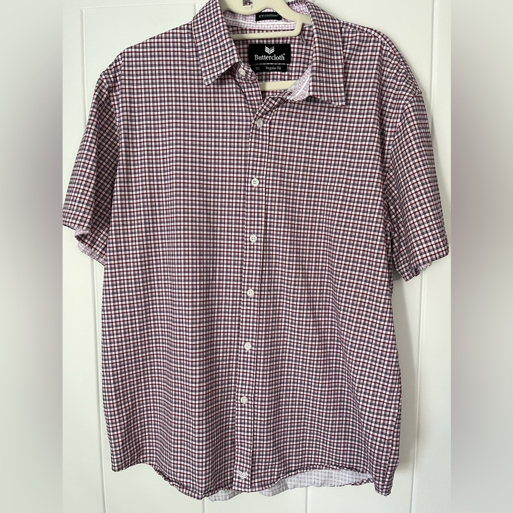 Buttercloth Men's Checkered Button-Down Shirt